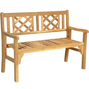 Banc de jardin pliable en bois d'acacia capacité de charge…