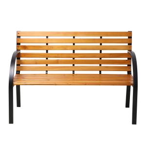 Banc de jardin pour 2 personnes, en bois, marron, 122x60x83…