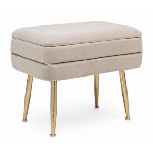Banc de rangement beige 50X35X42 cm