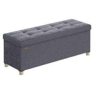 Banc de rangement cube pliable 38 x 110 x 40 cm pouf 112 l…