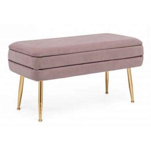 Banc de rangement mauve 80X38X42 cm
