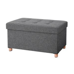 Banc de rangement pliable avec couvercle et pieds - L76 cm…