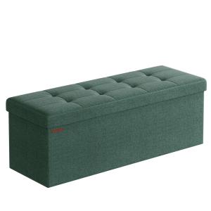 Banc de rangement pliable de 110 cm pouf de chambre vert ré…
