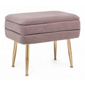 Banc de rangement simple mauve 50X35X42 cm