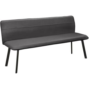 Banc de salle à manger en tissu anthracite et pieds en méta…