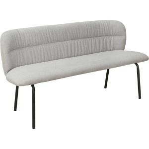Banc de salle à manger en tissu gris avec pieds en métal no…