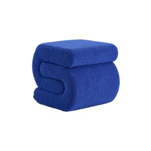 Banc design revêtement bouclette bleu 1 place l 43 x p 47 x…