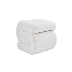 Banc design revêtement bouclette crème 1 place l 43 x p 47…