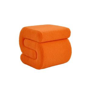 Banc design revêtement bouclette orange 1 place l 43 x p 47…