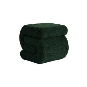 Banc design revêtement bouclette vert 1 place l 43 x p 47 x…