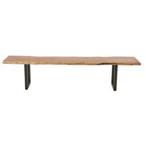 Banc en acacia et acier noir