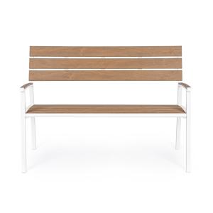 Banc en aluminium peint en blanc