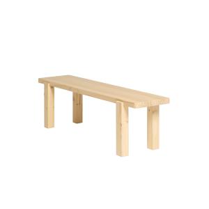 Banc en bois 140 cm, couleur beige, 140 cm