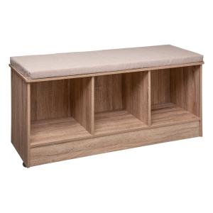 Banc en bois 3 casiers - 105x34x49.5cm