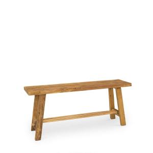 Banc en bois beige L 100 cm