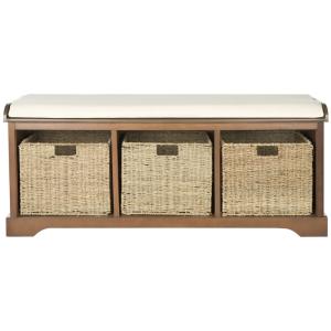 Banc en bois de pin marron