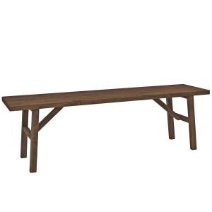 Banc en bois de sapin marron 115x45cm