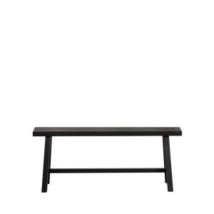 Banc en bois L110cm - Noir