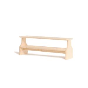 Banc en bois massif de pin, couleur beige