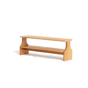 Banc en bois massif de pin, couleur brun clair