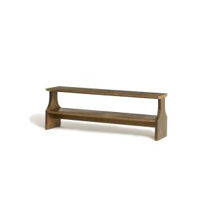 Banc en bois massif de pin, couleur marron