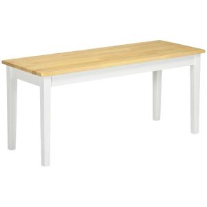 Banc en bois pour 2 personnes bicolore bois naturel et blanc