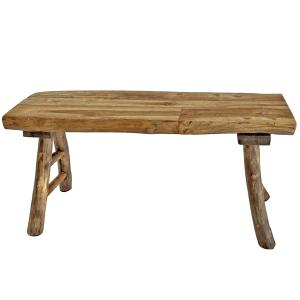 Banc en bois teck recyclé 93cm