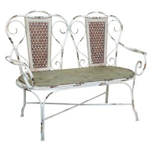 Banc en métal 129x56,5x95h cm