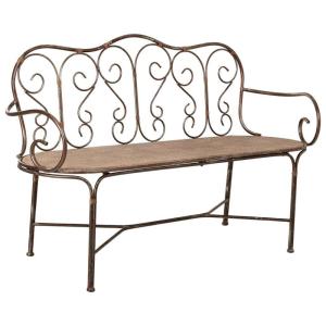 Banc en métal 146,69x55,25x45,09/89,54h cm