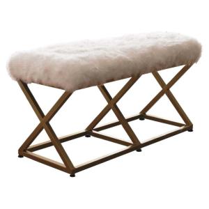 Banc en métal et tissu