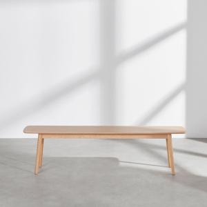 Banc en placage chêne et bois de frêne L170