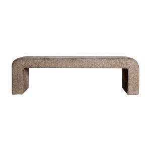 Banc en polyester gris 160x48x46 cm
