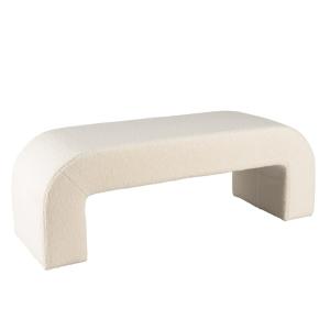 Banc en tissu bouclette écru