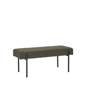 Banc en tissu bouclette et métal L100cm - Vert