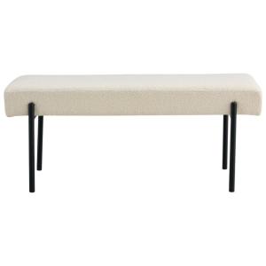 Banc en tissu écru 100 cm