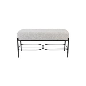 Banc en tissu gris