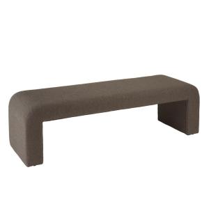 Banc en tissu petite bouclette taupe foncé