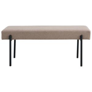 Banc en tissu taupe100 cm
