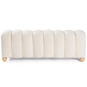 Banc en tissu teddy naturel