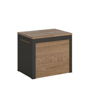 Banc extensible effet bois chêne nature 55x40/305 cm