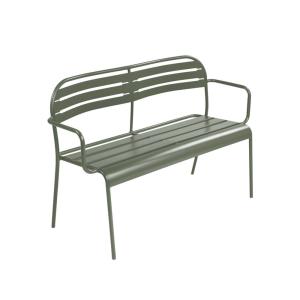 Banc extérieur 2 places acier kaki