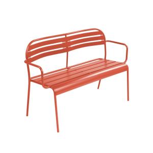 Banc extérieur 2 places acier terracotta