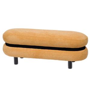 Banc   moutarde jaune en tissu