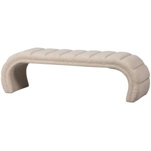 Banc organique en tissu grossier beige