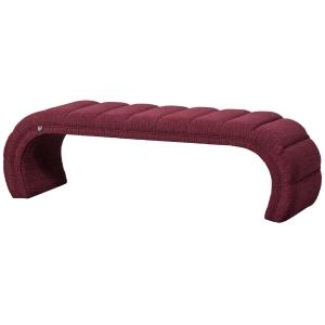 Banc organique en tissu grossier rouge