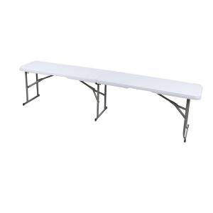 Banc pliant pour 3 à 4 personnes blanc