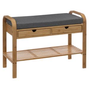 Banc range chaussures avec coussin -74x34x55cm