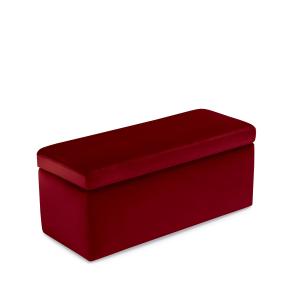 Banc rangement fabriqué en Italie en velours bordeaux 110x4…