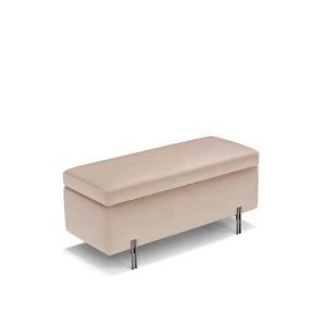 Banc rangement fabriqué en Italie en velours camel 110x45 c…