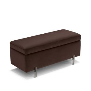 Banc rangement fabriqué en Italie en velours marron 110x45…